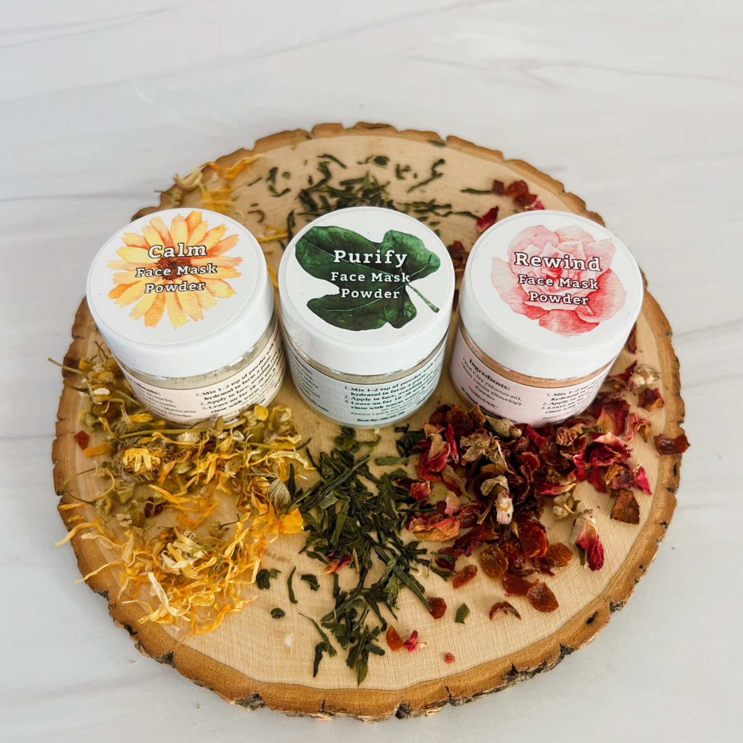 Herbal Clay Face Mask Powders